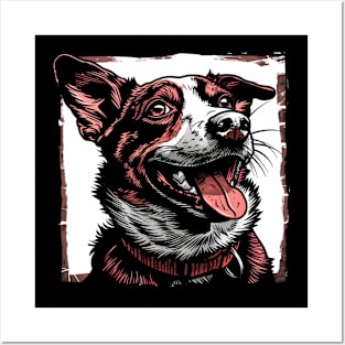 Retro Art Australian Cattle Dog Lover Posters and Art